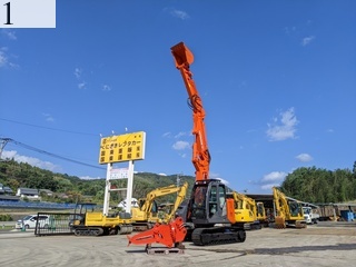 中古建設機械 中古 日立建機 HITACHI 解体機 ロングフロント・ハイリフト ZX135USK-5B