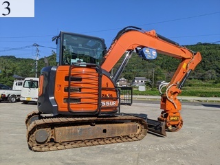 中古建設機械 中古 日立建機 HITACHI 林業機械 グラップル・ウインチ・排土板 ZX55UR-5B