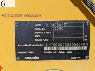 Used Construction Machine Used KOMATSU KOMATSU Grader Articulated frame GD405A-3Y