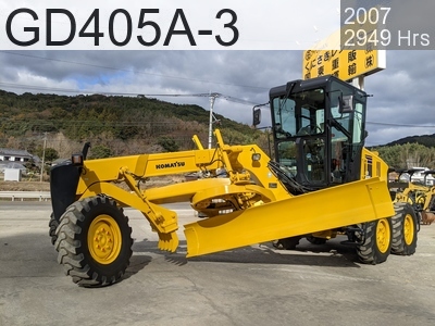 Used Construction Machine Used KOMATSU Grader Articulated frame GD405A-3 #GD002-6455, 2949Year 2949Hours
