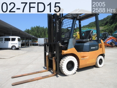 Used Construction Machine used  Forklift Diesel engine 02-7FD15 #25409, 2005Year 2309Hours