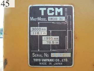 中古建設機械 中古 TCM 東洋運搬機 TCM フォークリフト ディーゼルエンジン FD25Z2
