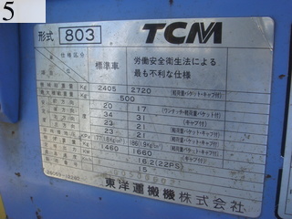 中古建設機械 中古 TCM 東洋運搬機 TCM ホイール・ローダ １．０立米以下 803