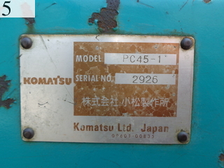 Used Construction Machine Used KOMATSU KOMATSU Excavator 0.2-0.3m3 PC45-1