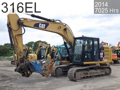 Used Construction Machine Used CAT Demolition excavators Demolition backhoe 316EL #WZY00143, 2014Year 7025Hours