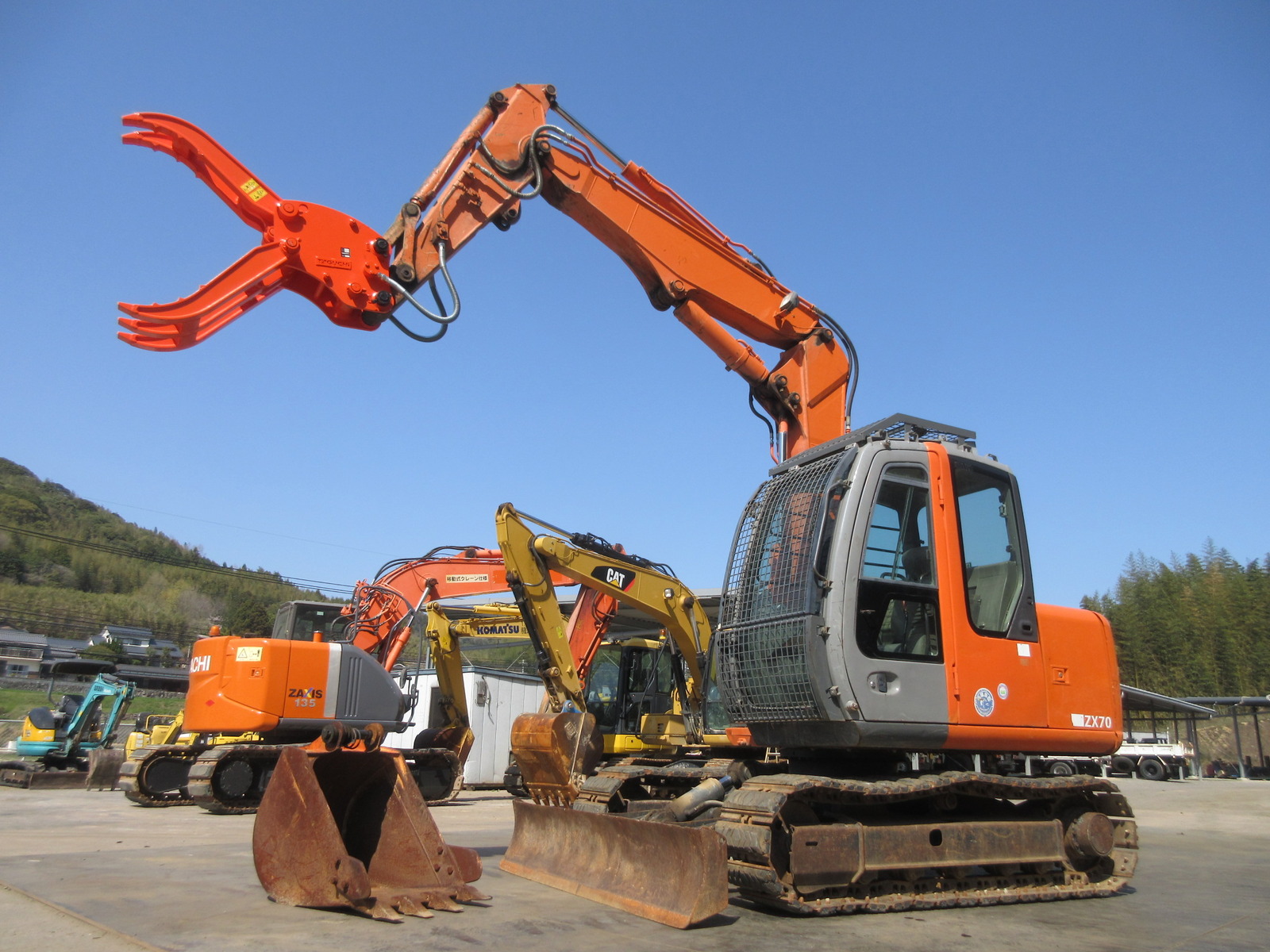 Used Construction Machine used  Demolition excavators Long front ZX70 Photos