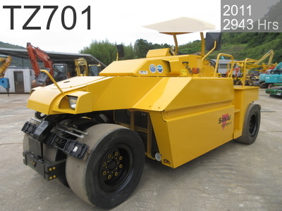 Used Construction Machine used  Roller Tire rollers TZ701-1 #30516, 2011Year 2943Hours