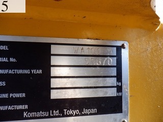 Used Construction Machine Used KOMATSU KOMATSU Wheel Loader bigger than 1.0m3 WA100-3
