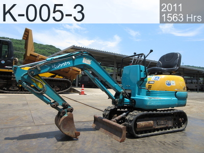 Used Construction Machine used  Excavator ~0.1m3 K-005-3 #30770, 2011Year 1563Hours