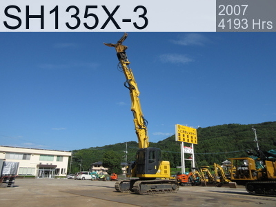 Used Construction Machine Used SUMITOMO Demolition excavators Long front SH135X-3 #135X3-5136, 2007Year 4193Hours