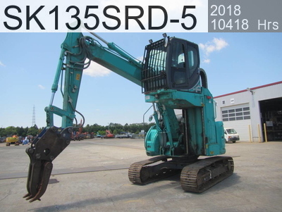 Used Construction Machine Used KOBELCO Material Handling / Recycling excavators Magnet SK135SRD-5 #YY08-32315, 2018Year 10418Hours