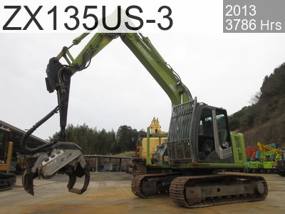 Used Construction Machine used  Forestry excavators Processor ZX135US-3 #90866, 2013Year 3786Hours
