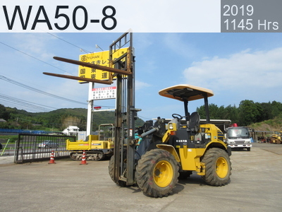 Used Construction Machine Used KOMATSU Forklift Diesel engine WA50-8 #74934, 2019Year 1145Hours