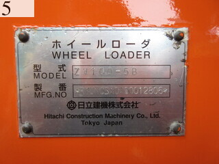 Used Construction Machine Used HITACHI HITACHI Wheel Loader bigger than 1.0m3 ZW100-5B