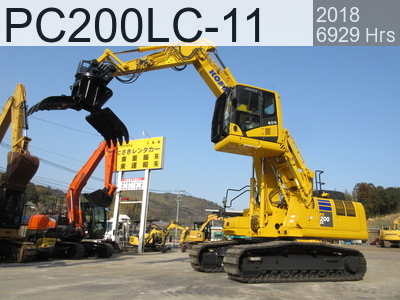 Used Construction Machine Used KOMATSU Material Handling / Recycling excavators Grapple PC200LC-11 #502186, 2018Year 6929Hours