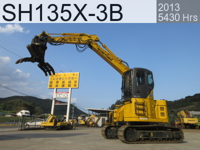 Used Construction Machine used  Material Handling / Recycling excavators Grapple SH135X-3B #BH7765, 2013Year 5427Hours