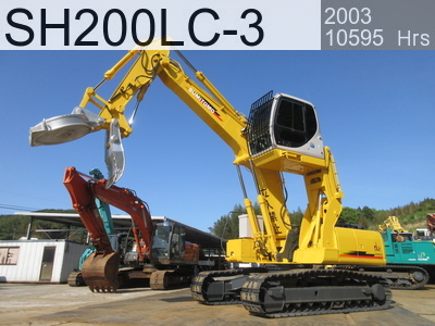 Used Construction Machine used  Material Handling / Recycling excavators Magnet Ace SH200LC-3 #200L3-1200, 2003Year 10595Hours