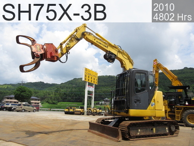 Used Construction Machine used  Forestry excavators Grapple / Winch / Blade SH75X-3B #MG7502, 2010Year 4801Hours