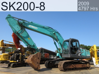 Used Construction Machine used  Excavator 0.7-0.9m3 SK200-8 #YN12-56833, 2009Year 4797Hours