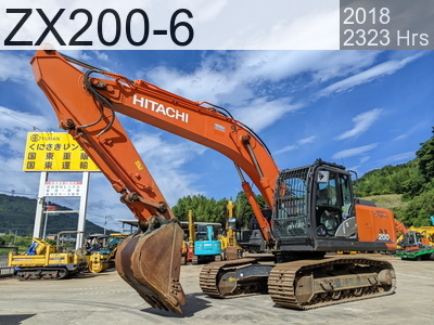 Used Construction Machine Used HITACHI Excavator 0.7-0.9m3 ZX200-6 #502910, 2018Year 2323Hours