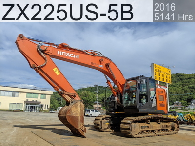 Used Construction Machine Used HITACHI Excavator 0.7-0.9m3 ZX225US-5B #306021, 2016Year 5141Hours