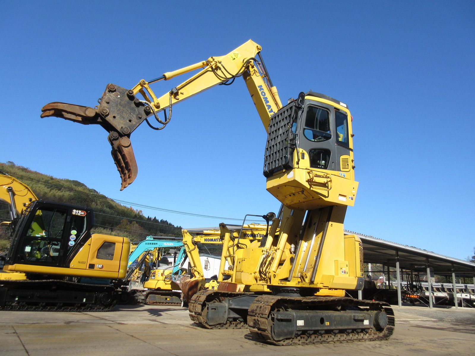 Used Construction Machine Used KOMATSU Material Handling / Recycling excavators Grapple PC138US-8 Photos