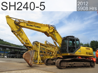 Used Construction Machine used  Demolition excavators Long front SH240-5 #HR3065, 2012Year 5908Hours