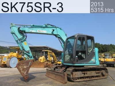Used Construction Machine Used KOBELCO Excavator 0.2-0.3m3 SK75SR-3 #YT07-25637, 2013Year 5315Hours
