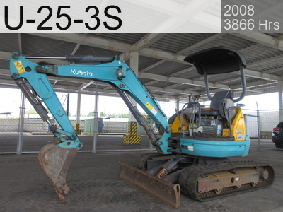 Used Construction Machine used Array Excavator ~0.1m3 U-25-3S #10740, 2008Year 3866Hours