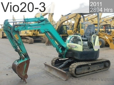 Used Construction Machine used  Excavator ~0.1m3 Vio20-3 #37656B, 2011Year 2894Hours