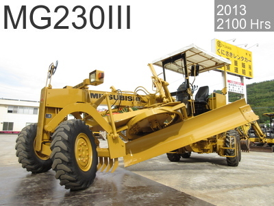 Used Construction Machine Used MITSUBISHI Grader Articulated frame MG230III #2GC00294, 2013Year 2100Hours