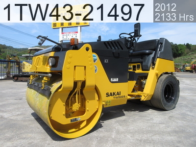 Used Construction Machine Used SAKAI Roller Vibration rollers for paving TW502S-1 #21497, 2012Year 2133Hours