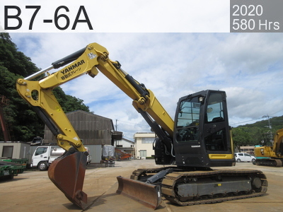 Used Construction Machine Used YANMAR Excavator 0.2-0.3m3 B7-6A #6G243, 2020Year 576Hours