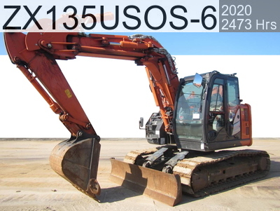 Used Construction Machine Used HITACHI Excavator 0.4-0.5m3 ZX135USOS-6 #514479, 2020Year 2473Hours