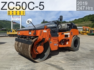 Used Construction Machine Used HITACHI Roller Vibration rollers for paving ZC50C-5 #50770, 2019Year 247Hours