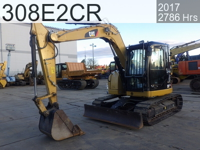 Used Construction Machine Used CATERPILLAR Excavator 0.2-0.3m3 308E2CR #JPC800363, 2017Year 2786Hours