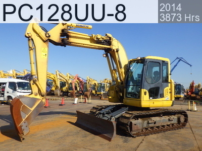 Used Construction Machine Used KOMATSU Excavator 0.4-0.5m3 PC128UU-8 #32686, 2014Year 3873Hours