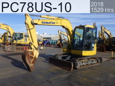 Used Construction Machine Used KOMATSU Excavator 0.2-0.3m3 PC78US-10 #34779, 2018Year 1529Hours