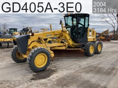 Used Construction Machine Used KOMATSU Grader Articulated frame GD405A-3E0 #6031, 2004Year 3184Hours