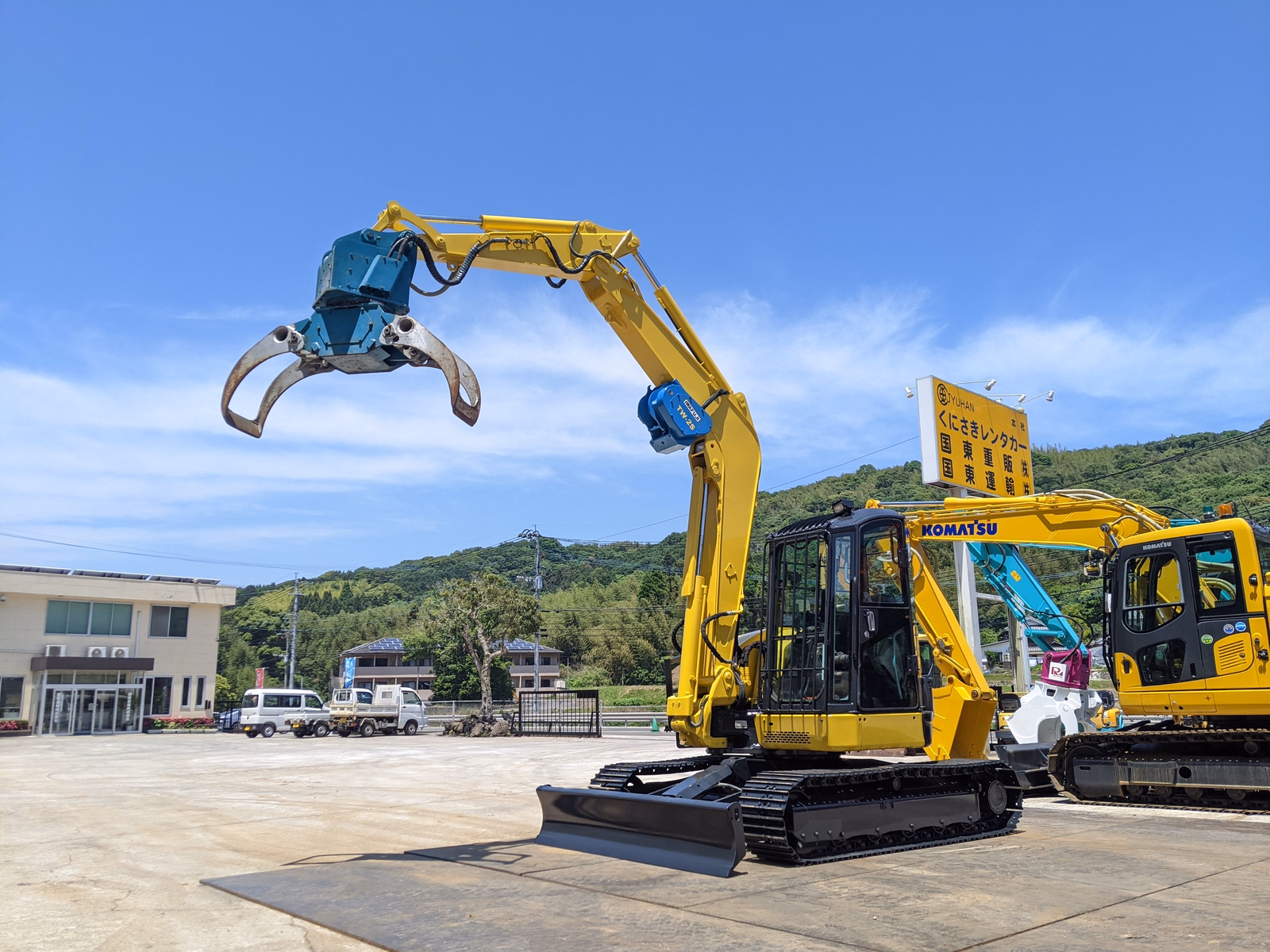 中古建設機械 中古 ヤンマー 林業機械 グラップル・ウインチ・排土板 ViO70-3A 写真