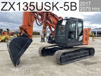 Used Construction Machine Used HITACHI Demolition excavators Short reach, Ground/Upper floor demolition machine ZX135USK-5B #101539, 2017Year 2075Hours