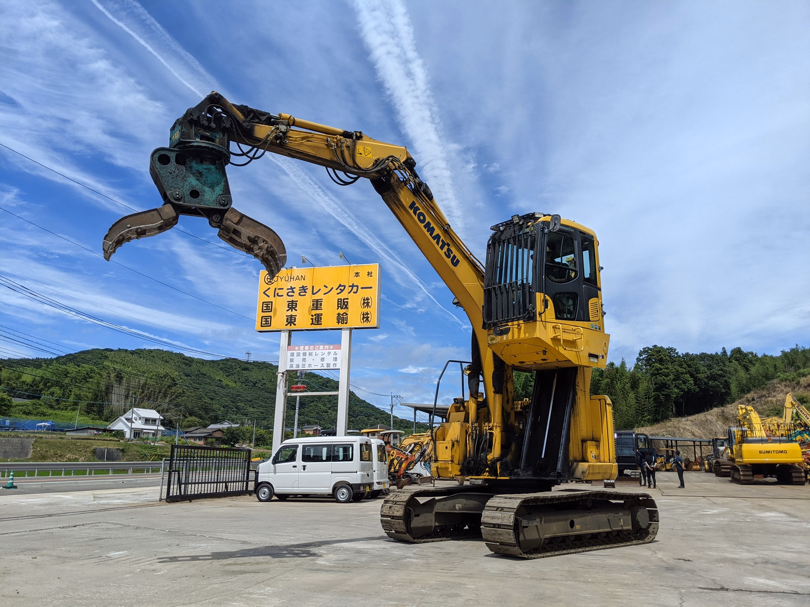 中古建設機械 中古 コマツ マテリアルハンドリング機 グラップル仕様 PC138US-10 写真