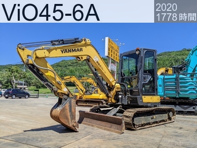 中古建設機械 中古 ヤンマー 油圧ショベル・バックホー ０．１立米以下 ViO45-6A #6H467, 2020年式 1778時間