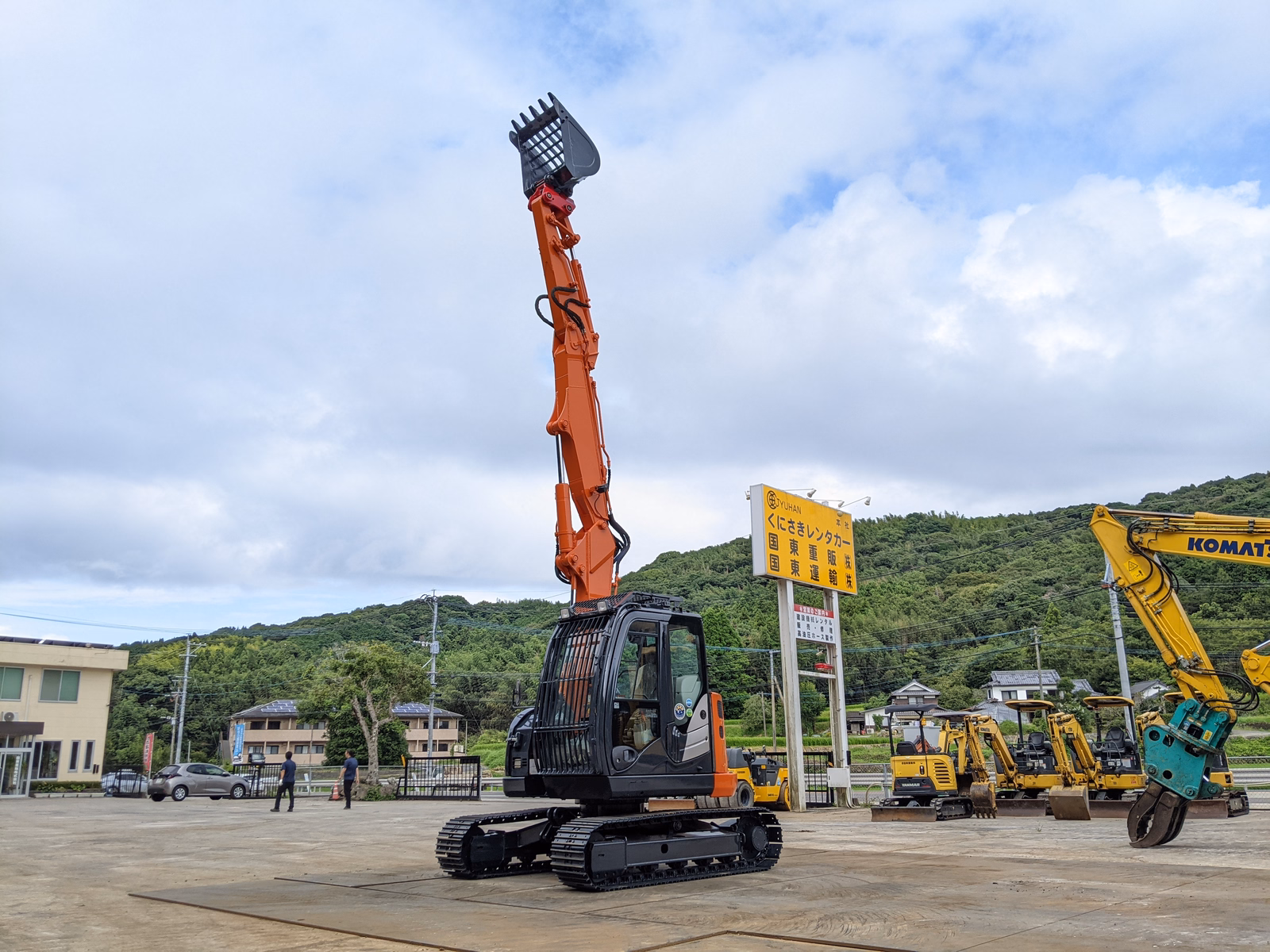 中古建設機械 中古 日立建機 解体機 ロングフロント・ハイリフト ZX75USK-5B 写真