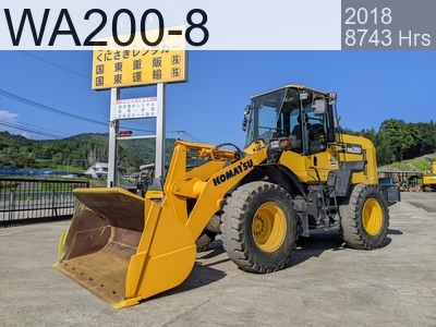 Used Construction Machine Used KOMATSU Wheel Loader bigger than 1.0m3 WA200-8 #85761, 8743Year 8743Hours