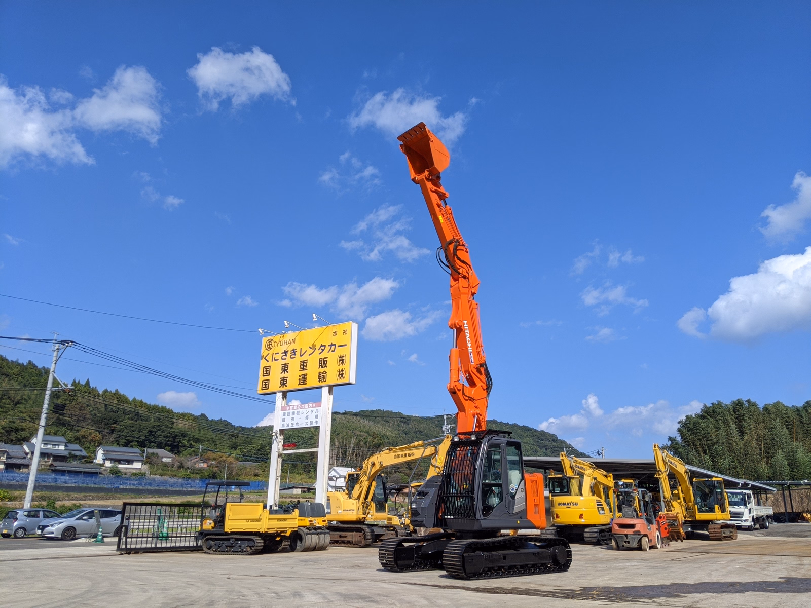 Used Construction Machine Used HITACHI Demolition excavators Long front ZX135USK-5B Photos