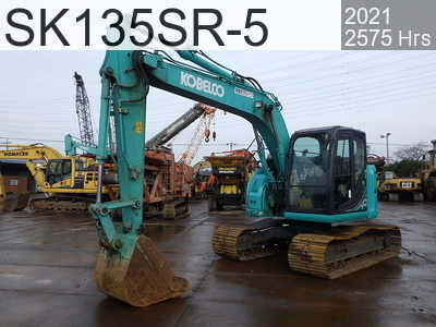 Used Construction Machine Used KOBELCO Excavator 0.4-0.5m3 SK135SR-5 #43042, 2021Year 2575Hours