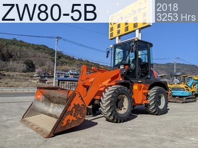Used Construction Machine Used HITACHI Wheel Loader bigger than 1.0m3 ZW80-5B #12389, 2018Year 3253Hours